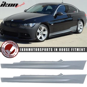 Fits 07-13 BMW E92 E93 3-Series 2Dr M3 Style Side Skirts Extension Panels Pair - Image 6