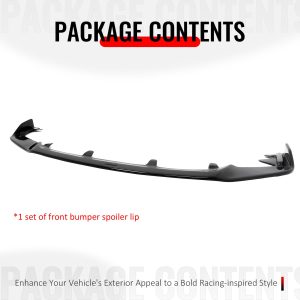 For 17-20 Lexus IS200t IS300 IS350 Artisan Style Front Bumper Lip Gloss Black PP - Image 5