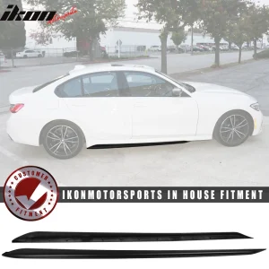 Fits 19-26 BMW G20 3 Series Sedan M Sport 2PCS Side Skirts ABS Matte Black - Image 6