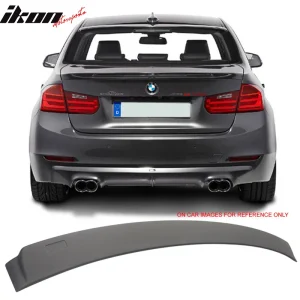 Fits 12-18 BMW 3-Series F30 4Dr AC Style Matte Black Roof Spoiler - Image 6