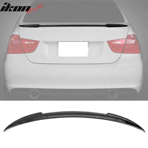 Fits 06-11 BMW E90 3-Series Sedan 4Dr M4 Style Trunk Spoiler Carbon Fiber Print - Image 6