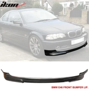 Fits 99-03 BMW E46 3-Series Front Bumper Lip Spoiler H Style Unpainted PU - Image 4