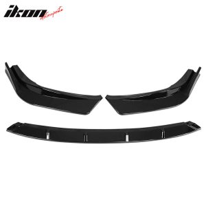 Fits 14-16 Lexus IS F Sport 3PCS Front Bumper Lip Spoiler IKON Style Gloss Black - Image 4