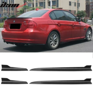 Fits 06-08 BMW E90 3 Series Sedan 4 Door Side Skirts Rocker Panels 4PCS (PP) - Image 6