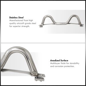 Stainless Steel Chrome Euro Style Roll Bar For 1990-2005 Mazda Miata MX5 NA NB - Image 3