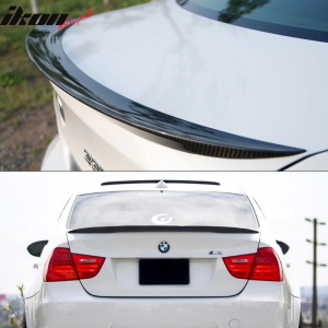 Fits 06-11 BMW E90 3-Series Sedan Performance Style Trunk Spoiler Carbon Fiber - Image 3