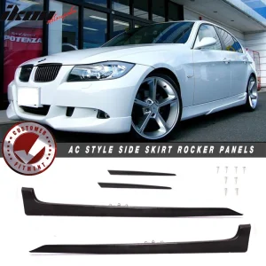Fits 06-08 BMW E90 3 Series Sedan 4 Door AC Style Side Skirt Extension - PU - Image 6