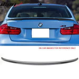 Fits 14-19 BMW 3-Series F80 Sedan Performance Style Trunk Spoiler Unpainted ABS - Image 5