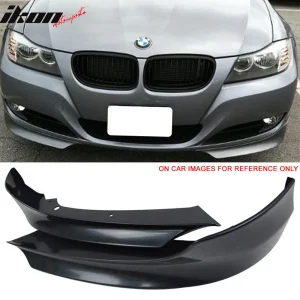 Fits 09-12 BMW E90 3-Series OE Style 2PC Front Bumper Lip Splitters PP Unpainted - Image 6