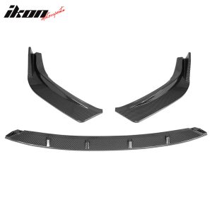 Fits 14-16 Lexus IS F Sport IKON Style 3PCS Front Bumper Lip Carbon Fiber Print - Image 4