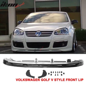 Fits 05-09 Volkswagen GTI Jetta V-Style Front Bumper Lip Spoiler Unpainted PU - Image 6