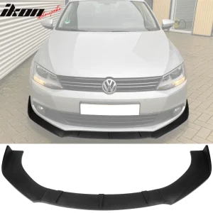 Fits 11-21 Volkswagen Jetta Front Bumper Lip Spoiler 3PC PP Splitter Matte Black - Image 6