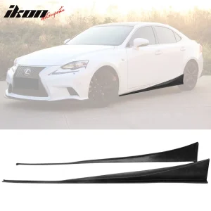 Fits 14-20 Lexus IS250 IS300 IS350 F Sport Style Side Skirts Rocker Panel Pair - Image 6