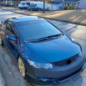 HF-P Style PU Front Bumper Lip Spoiler for 2009-2011 Honda Civic Coupe - Image 5