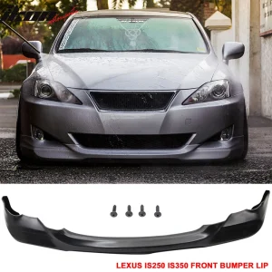Fits 06-08 Lexus IS250 IS350 INS Style Front Bumper Lip Spoiler Kit PU Unpainted - Image 6