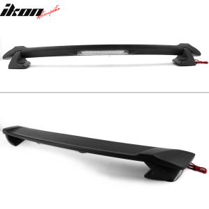 Fits 09-13 Toyota Corolla Sedan Trunk Spoiler & LED 3rd Brake Light Matte Black - Image 4