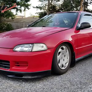 Fits 92-95 Honda Civic Coupe Hatchback Spoon Style Front Bumper Lip Spoiler PU - Image 2