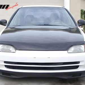 Fits 92-95 Honda Civic Coupe Hatchback Spoon Style Front Bumper Lip Spoiler PU - Image 3