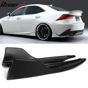 Fits 14-20 Lexus IS200t 250 300 350 AR Style Rear Bumper Lip Matte Black - PP - Image 6