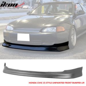 Fits 92-95 Honda Civic CS Style Front Bumper Lip Spoiler Splitter Unpainted PU - Image 1