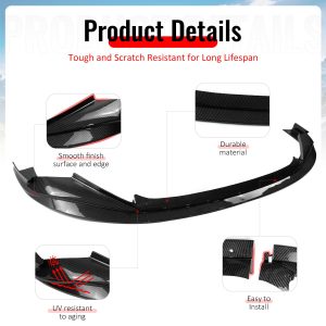 Fits 14-16 Lexus IS F Sport R Style Front Bumper Lip Spoiler Carbon Fiber Print - Image 4