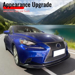 Fits 14-16 Lexus IS F Sport R Style Front Bumper Lip Spoiler Carbon Fiber Print - Image 5
