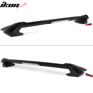 Fits 09-13 Toyota Corolla Sedan Trunk Spoiler & LED 3rd Brake Light Matte Black - Image 5