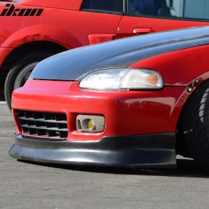 Fits 92-95 Honda Civic CS Style Front Bumper Lip Spoiler Splitter Unpainted PU - Image 2