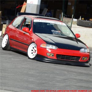 Fits 92-95 Honda Civic CS Style Front Bumper Lip Spoiler Splitter Unpainted PU - Image 3