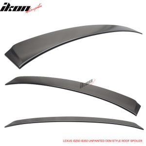 Fits 06-13 Lexus IS250 IS350 Sedan OE Style Rear Window Roof Spoiler Unpainted - Image 3