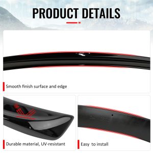Fits 06-13 IS250 IS350 Sedan 4Dr IS F Sport Style Trunk Spoiler ABS #U202 Black - Image 4