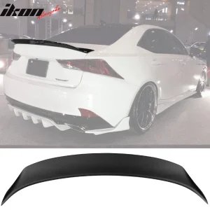 Fits 14-20 Lexus IS250 IS300 IS350 IS200t Type A Rear Trunk Spoiler Matte Black - Image 6