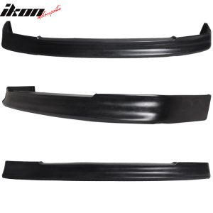 Fits 88-91 Honda Civic EF CS Style Front Bumper Lip Spoiler Unpainted Black PU - Image 3