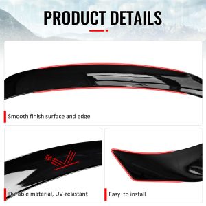 Fits 14-20 IS200t IS250 IS300 IS350 4DR Trunk Spoiler Gloss Black AR Style ABS - Image 4