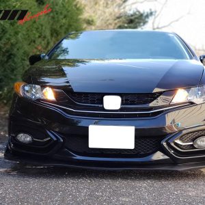 Fits 14-15 Honda Civic Coupe 2Dr CS2 Style Unpainted Front Bumper Lip Spoiler PU - Image 3