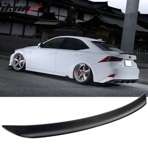 Fits 14-20 Lexus IS250 IS300 Sedan B Style Rear Trunk Spoiler Carbon Fiber CF - Image 6