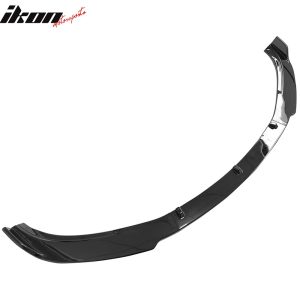 Fits 17-23 Tesla Model 3 Sedan IKON Style Front Bumper Lip PP Gloss Black - 3PCS - Image 5