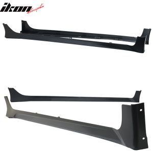 Fits 16-21 Civic Sedan HF-P Style Side Skirts Pair Unpainted Black PP - Image 3