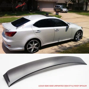 Fits 06-13 Lexus IS250 IS350 Sedan OE Style Rear Window Roof Spoiler Unpainted - Image 6