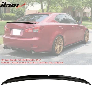 Fits 06-13 IS250 IS350 Sedan 4Dr IS F Sport Style Trunk Spoiler ABS #U202 Black - Image 6