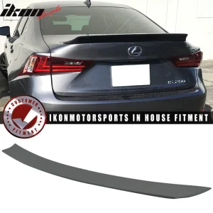Fits 14-20 Lexus IS250 IS300 V Style High Kick Rear Trunk Spoiler Wing Lip FRP - Image 6