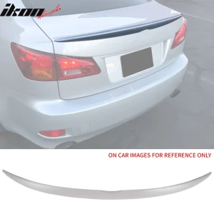 Fits 06-13 Lexus IS250 2nd Sedan OE Style Rear Trunk Spoiler Wing Unpainted Gray - Image 6
