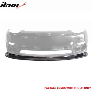 Fits 17-23 Tesla Model 3 MDA Style PU Front Bumper Lip Under Spoiler Unpainted - Image 2