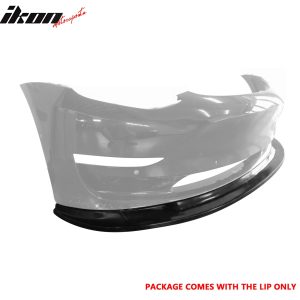 Fits 17-23 Tesla Model 3 MDA Style PU Front Bumper Lip Under Spoiler Unpainted - Image 3