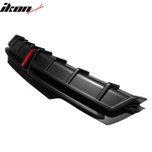 Fits 24-25 Tesla Model 3 Highland Rear Bumper Diffuser Matte Black Lip LED Apron - Image 5