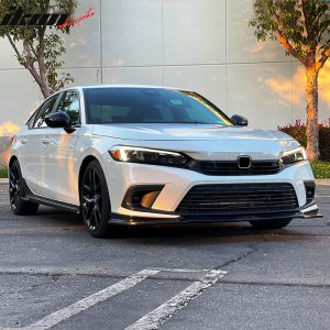 Fits 22-24 Honda Civic 11th Gen IK2 Style Unpainted Front Bumper Lip Spoiler PU - Image 3