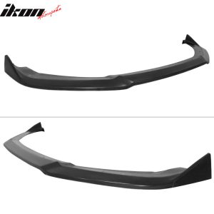 Fits 19-21 Honda Civic CS Style Front Bumper Lip Spoiler Unpainted Black PU - Image 3