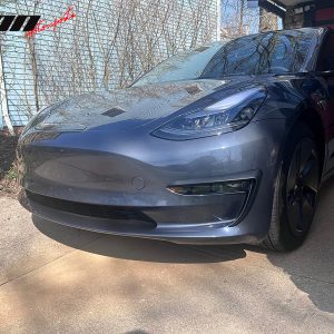 Fits 17-23 Tesla Model 3 Matte Black Fog Light Lamp Trim Eyebrows Cover ABS Pair - Image 4