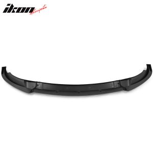 Fits 20-25 Tesla Model Y Matte Black Front Bumper Lip Spoiler IKON Style PP 3PCS - Image 4