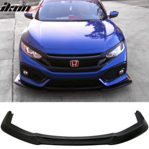 Fits 17-21 Honda Civic Sport Hatchback GT Style Front Bumper Lip Unpainted PU - Image 3